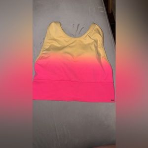 Pink Seamless Lightly Line Sports Bra